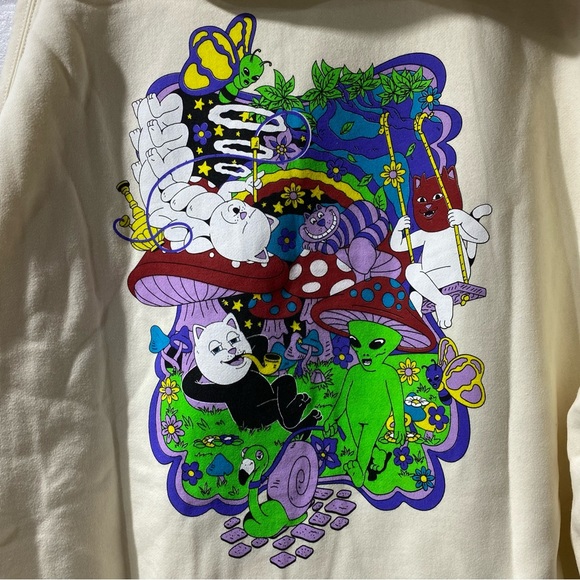 NEW - Rip n Dip - Rabbit Hole Hoodie - Bone - XL - Picture 5 of 6